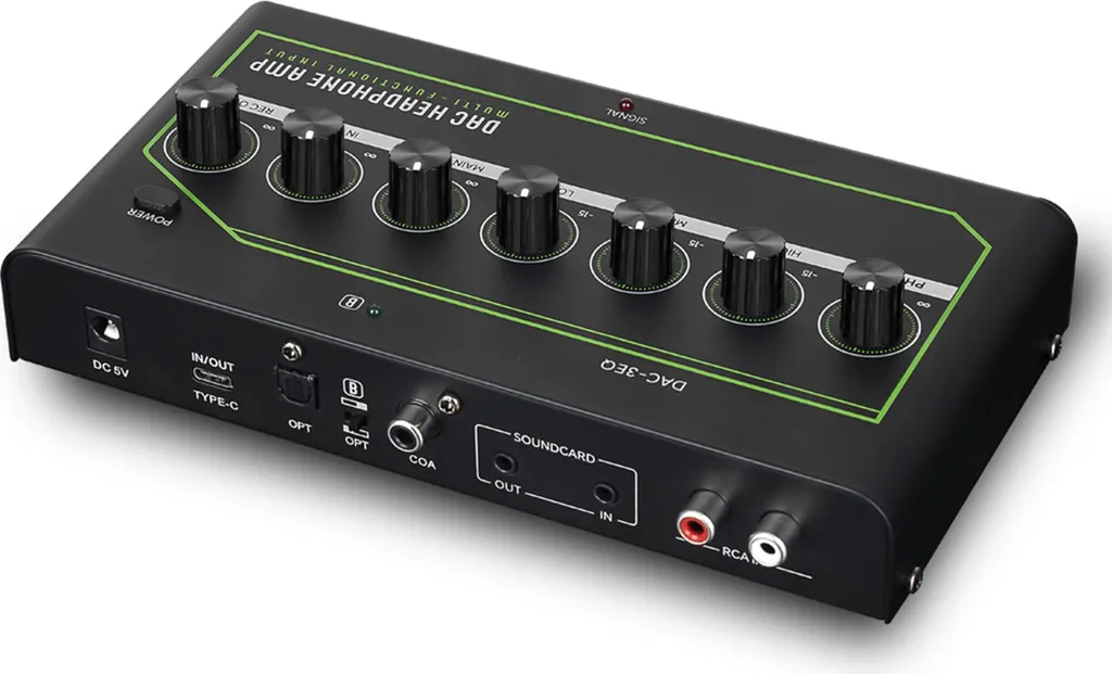 Amplificateur de casque de jeu avec basses réglables et prise UE