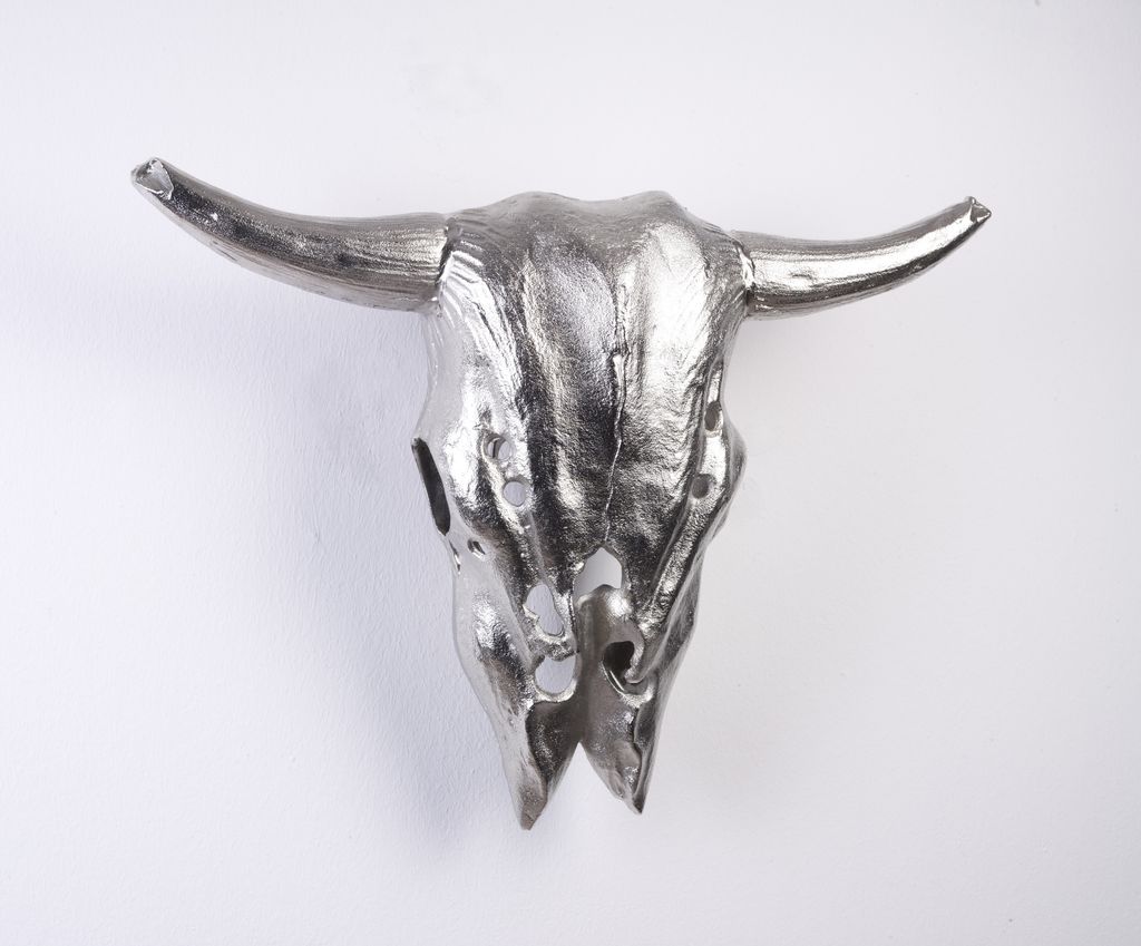 Deko Schädel Skull XL 57 cm Stierkopf Texas-Geweih, Figur Skulptur Deko Bullenschädel Hörner