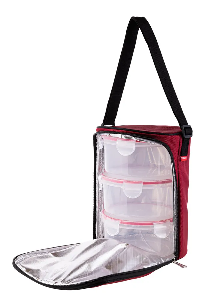 Set 3 Contenitori Tescoma Freshbox 1.5L Bordeaux: Lunch Box Ermetico - 4