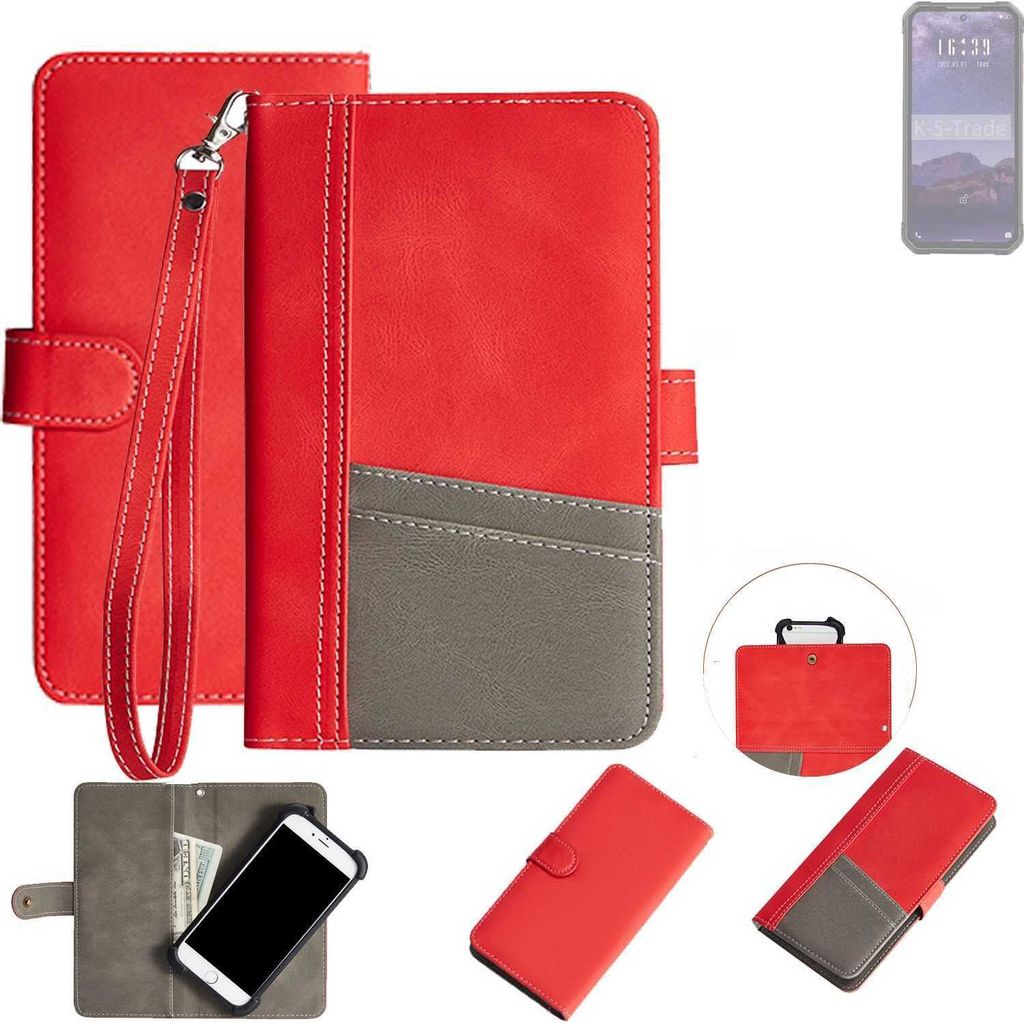 K-S-Trade Handy Schutzhülle für iiiF150 B2 Pro Hülle Portemonnee Brieftasche Klapphülle Kartenfächer Flip Wallet Case Etui