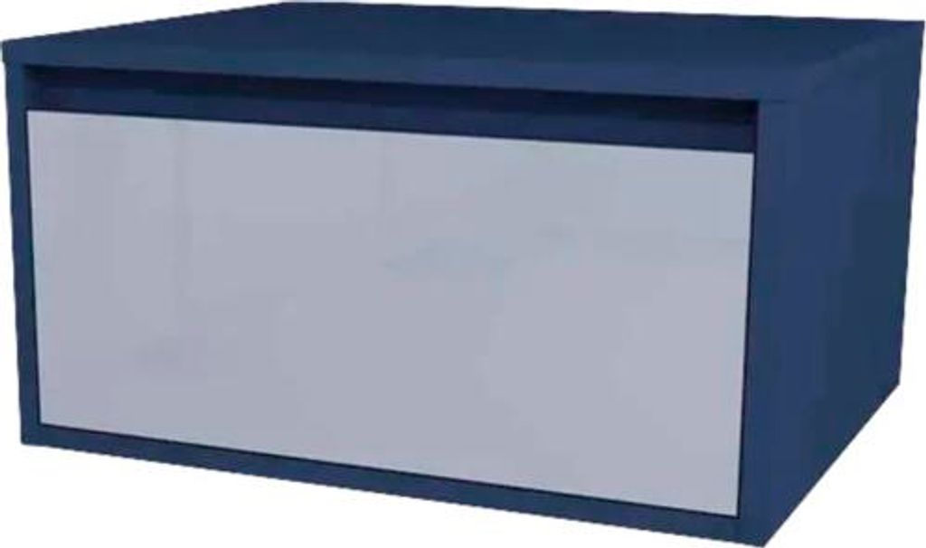 Waschbeckenunterschrank Devo Cristal 2.0 BxHxT 60x32x49 cm tyrolean blue/metal blue glass