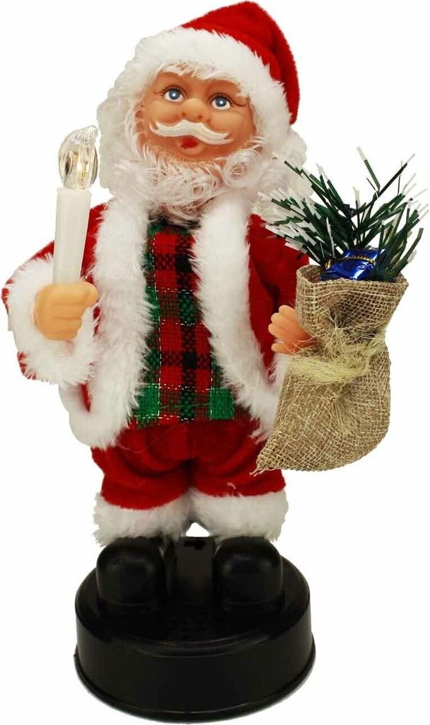 HAAC Singende und tanzende Weihnachtsmann Nikolaus Wackelfigur 24 cm Weihnachten