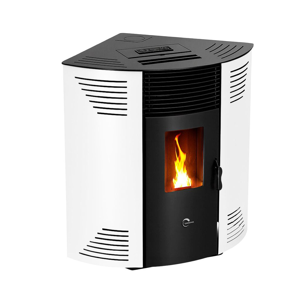 Narożny piec na pellet Iseos 12,2 kW Biały Sannover Zdjęcie produktu 