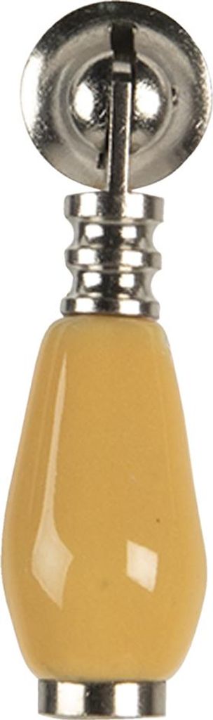 Clayre & Eef Türknauf 2x6 cm Gelb Keramik