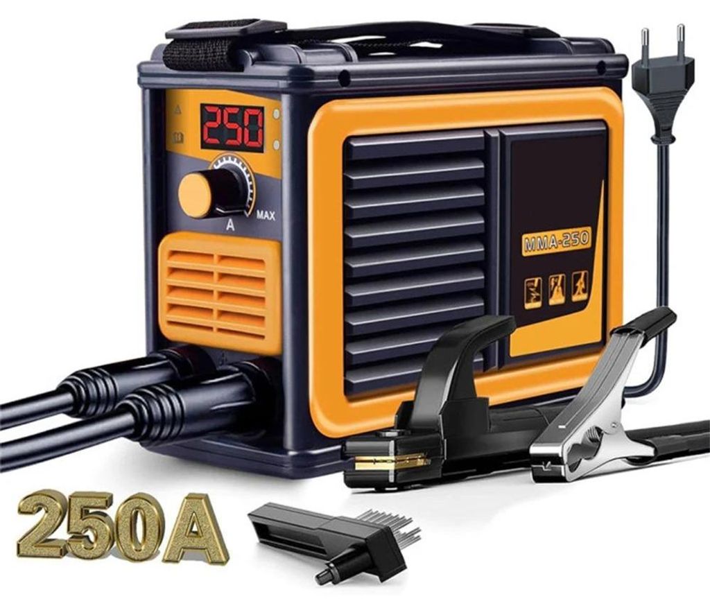 MMA-250 - Inverter MMA Elektrodenschweißgerät - 3000 W - 20–250 A einstellbar - Tragbar Mini - EU-Stecker