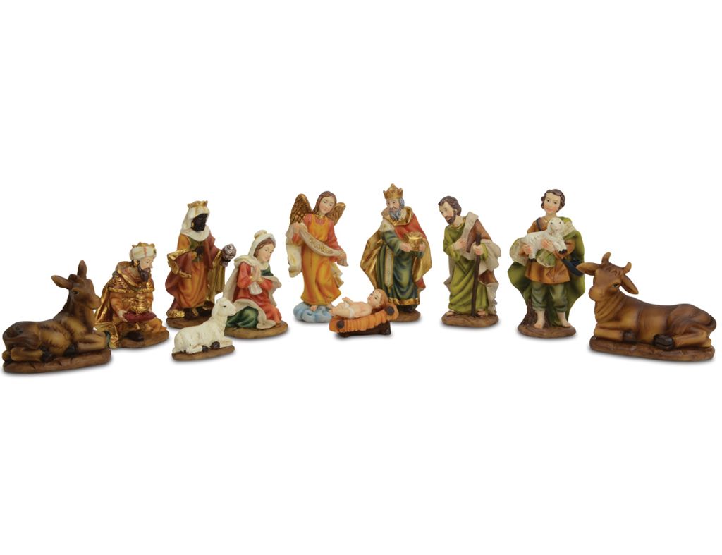 Krippenfiguren Set "Traditionell" 11-tlg. 7-9 cm Produktbild 