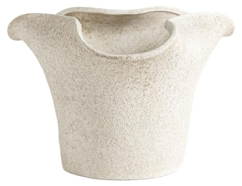 HOMLA Wazon TAVERO szeroki cementowy 25x22x16 cm Zdjęcie produktu 