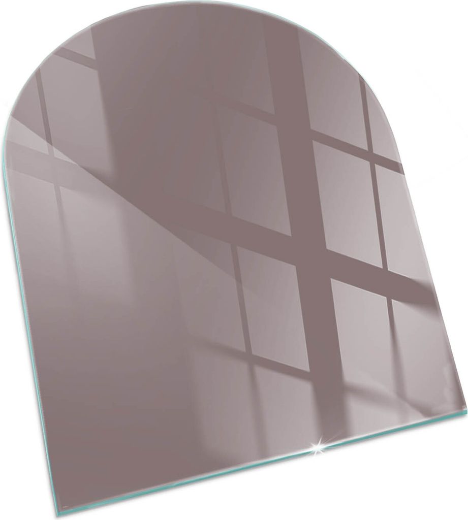 Farbe Beige – Glasbodenplatte für – Kaminofen – Kaminplatte Glas – Schutzglas – Funkenschutzplatte –Glasbodenplatte Feuerfeste – Hit...