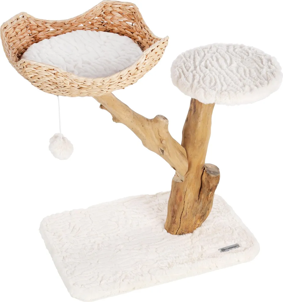 Arbre à griffer design avec panier pour protéger vos meubles avec style