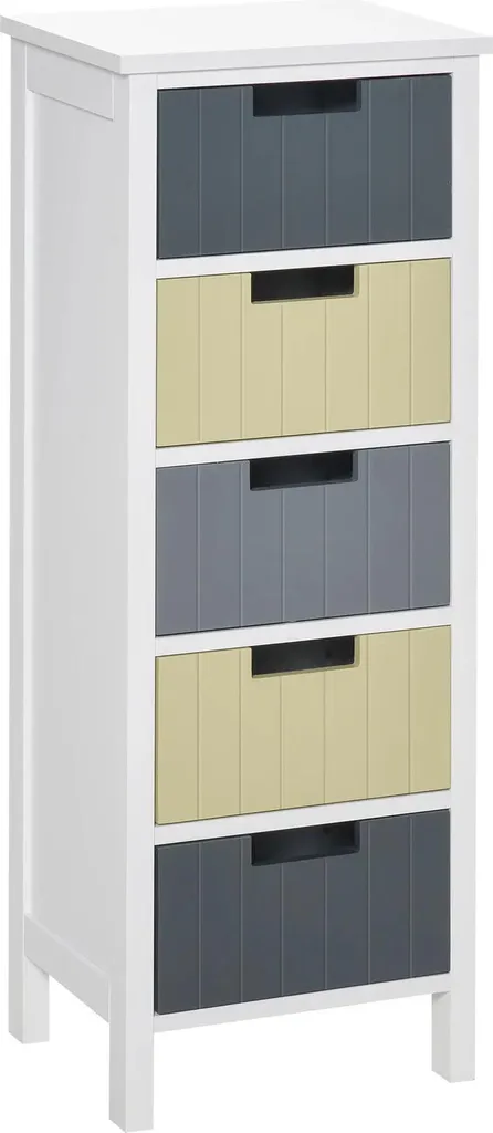 Petit Meuble de Rangement Gain de Place 5 Tiroirs Entrée ou Chambre