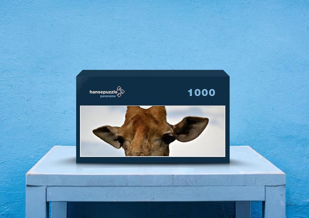 hansepuzzle 79036 - Giraffe Puzzle, 1050 Teile, Natur, 60,0 x 46,0cm mit hochwertiger Aufbewahrung, Kartonbox und wiederverschließbarem Beutel