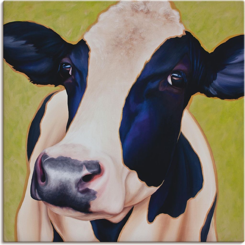 ARTland Leinwandbild Kuh Paula Größe: 70x70 cm
