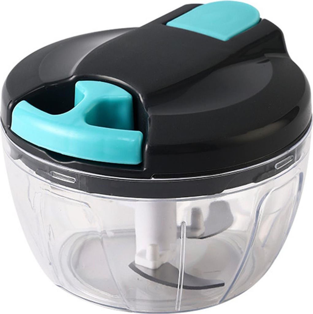 Manueller Fleischwolf, Gemüseschneider, tragbar, mit Handzugschnur, Knoblauchwolf, Zwiebelschneider, Küchenmaschine für Gemüse, Obst und Nüsse