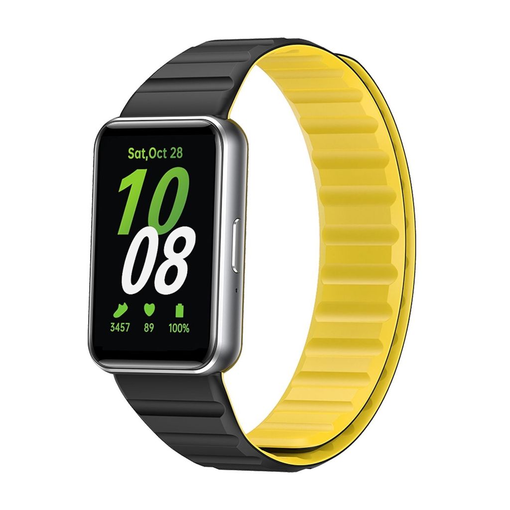 Für Samsung Galaxy Fit 3 Design Magnet Verschluss Silikon Ersatz Arm Band Neu