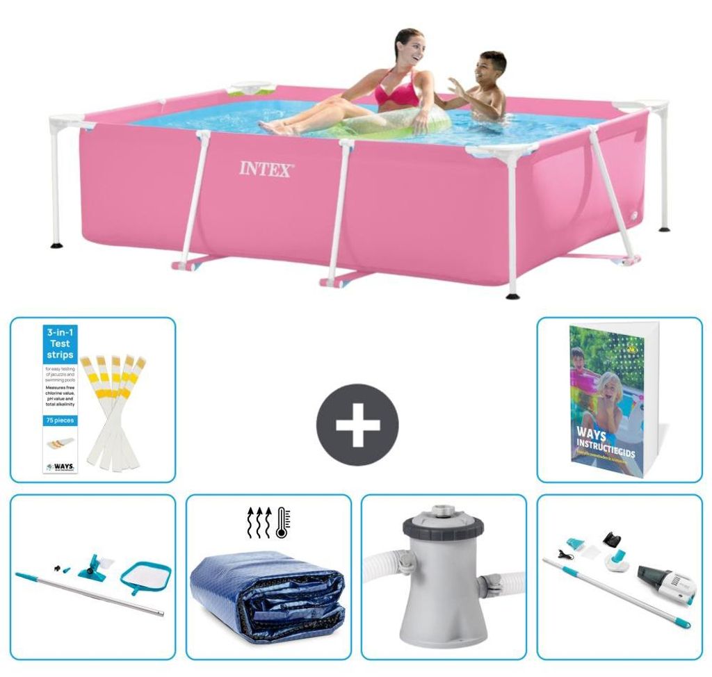 Rechteckiger Frame Pool - 220x150x60 cm - 7-teilig S149