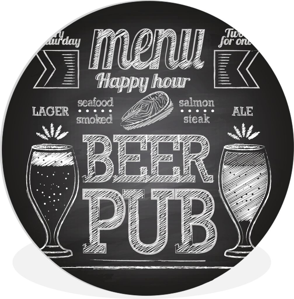 MuchoWow - Wand-Kreis - Wohnzimmer - Bild - Runde - Wanddeko - Dibond - Kunstdrucke