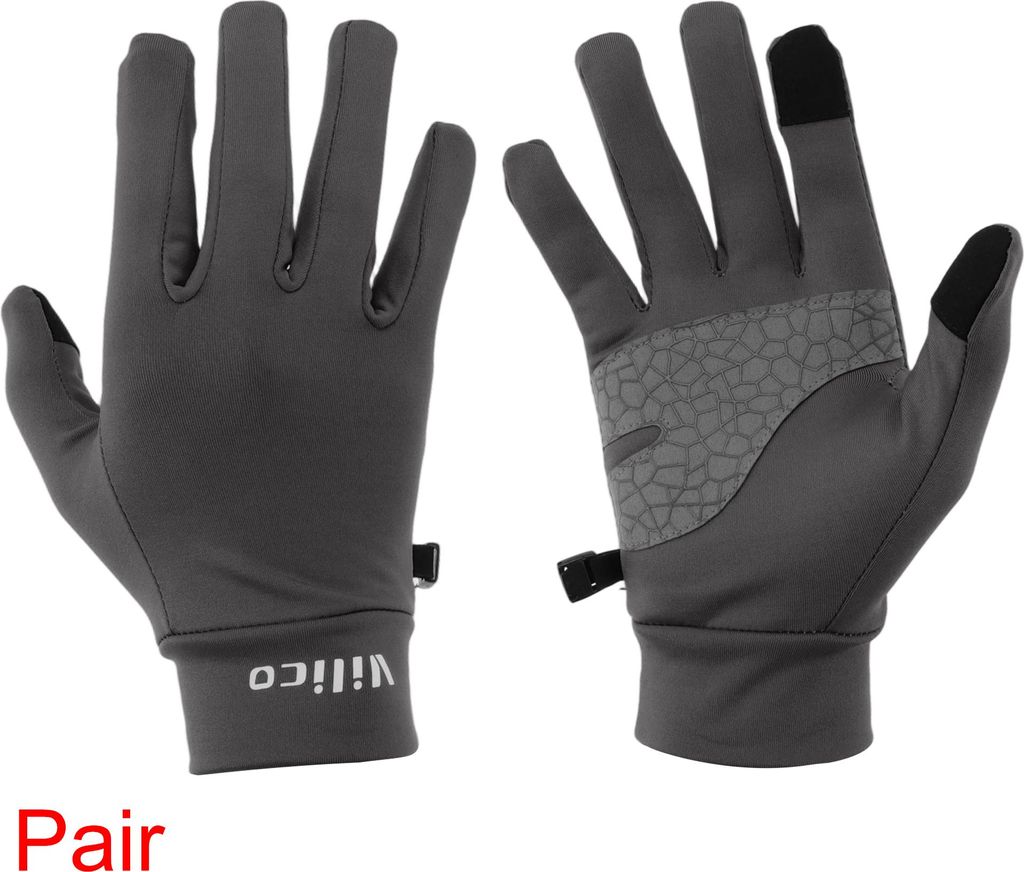 Fahrradhandschuhe Herbst-Winter Plüschhandschuhe Warme Winddichte Fahrradhandschuhe Mit Griffverst?rkung Für Kaltes Wetter S/M Grau 1 Paar