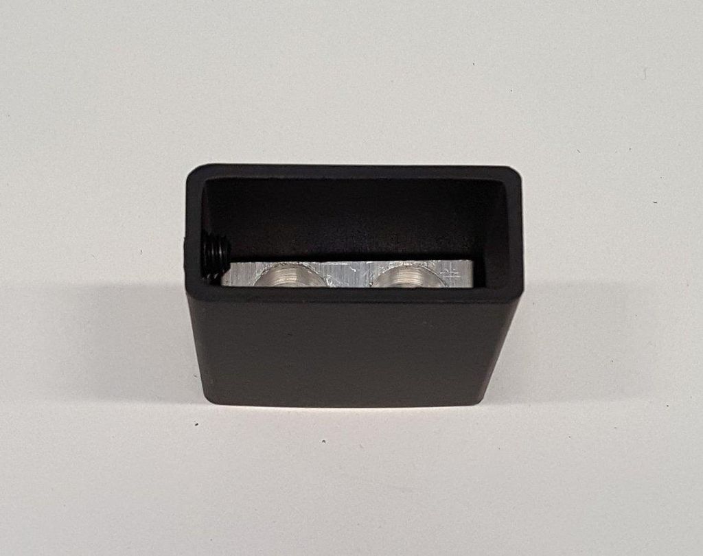 Gelco CURE BLACK Eckstützehalter für Duschabtrennungen, schwarz matt