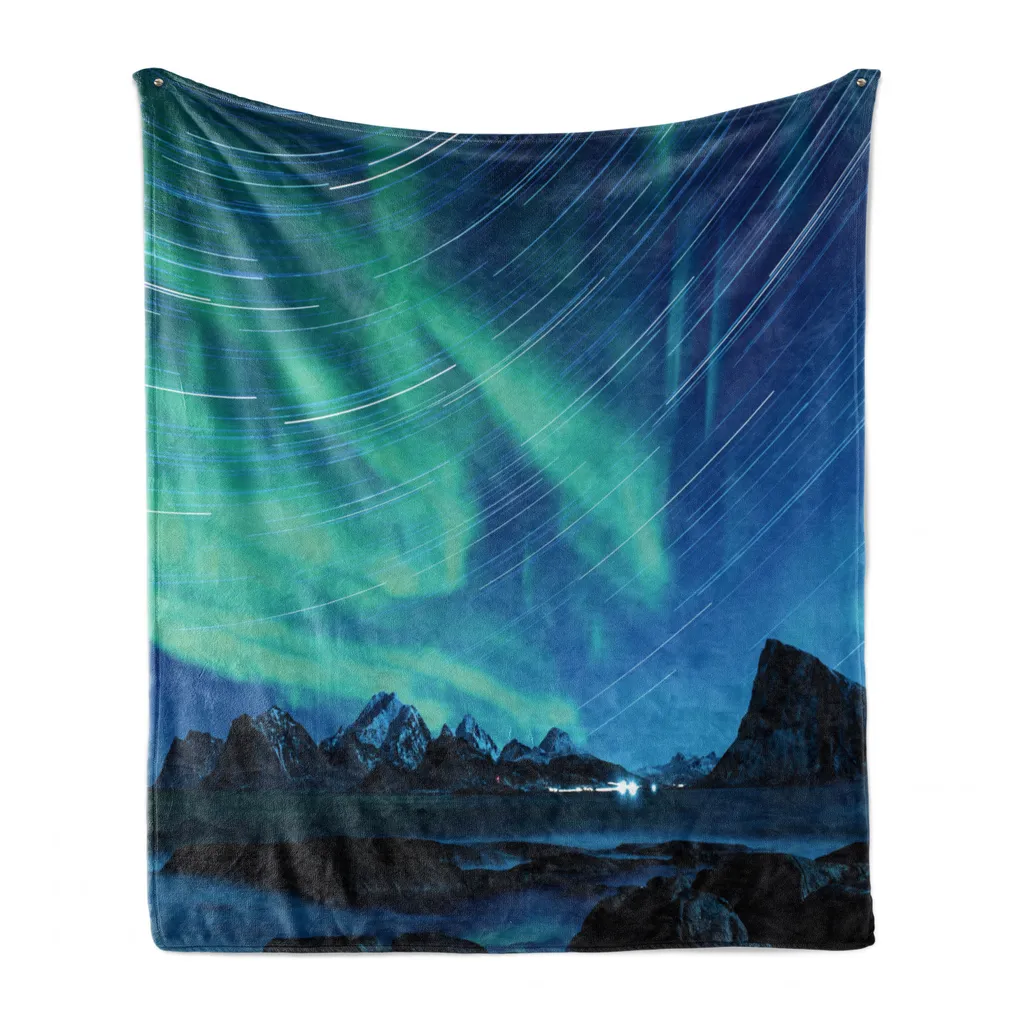 Plaid da Viaggio ABAKUHAUS Norvegia 125x175 - Blu Mare Boreale