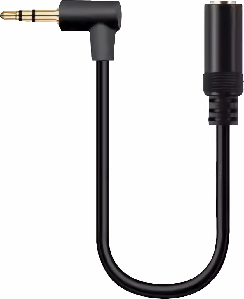 G06 Audio Adapter 2,5 mm Stecker auf 3,5 mm Buchse – Stereo Klinkenadapter abgewinkelt – AUX Kopfhörer Adapter
