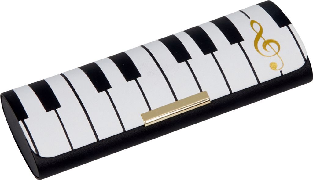 Brillenetui mit Putztuch Klaviatur All about music Produktbild 