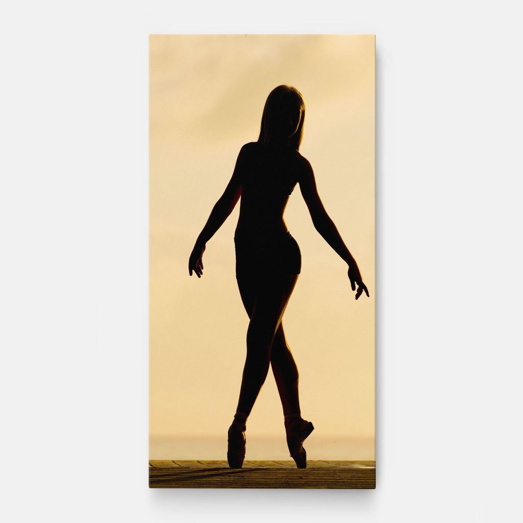 ARTHUB Leinwandbild 50x100 cm, Ballet On Cream | Wohnzimmerdekoration, Hängende Bilder, Wanddekoration, Heimdekoration, Frauen, Silhouetten