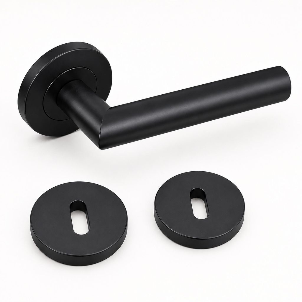 Gavroche Model 1 Türgriff-Set BB Buntbart Schwarz Matt – Produktbild 