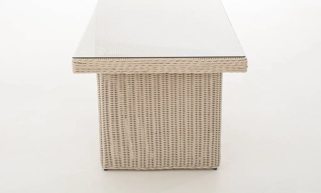 Table Jardin Résistante aux Intempéries en Résine et Verre de Sécurité - 3