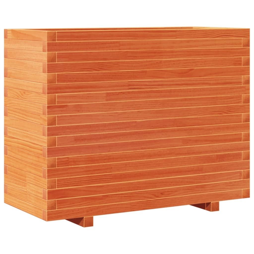 vidaXL Pflanzkübel Wachsbraun 90x40x72 cm Massivholz Kiefer