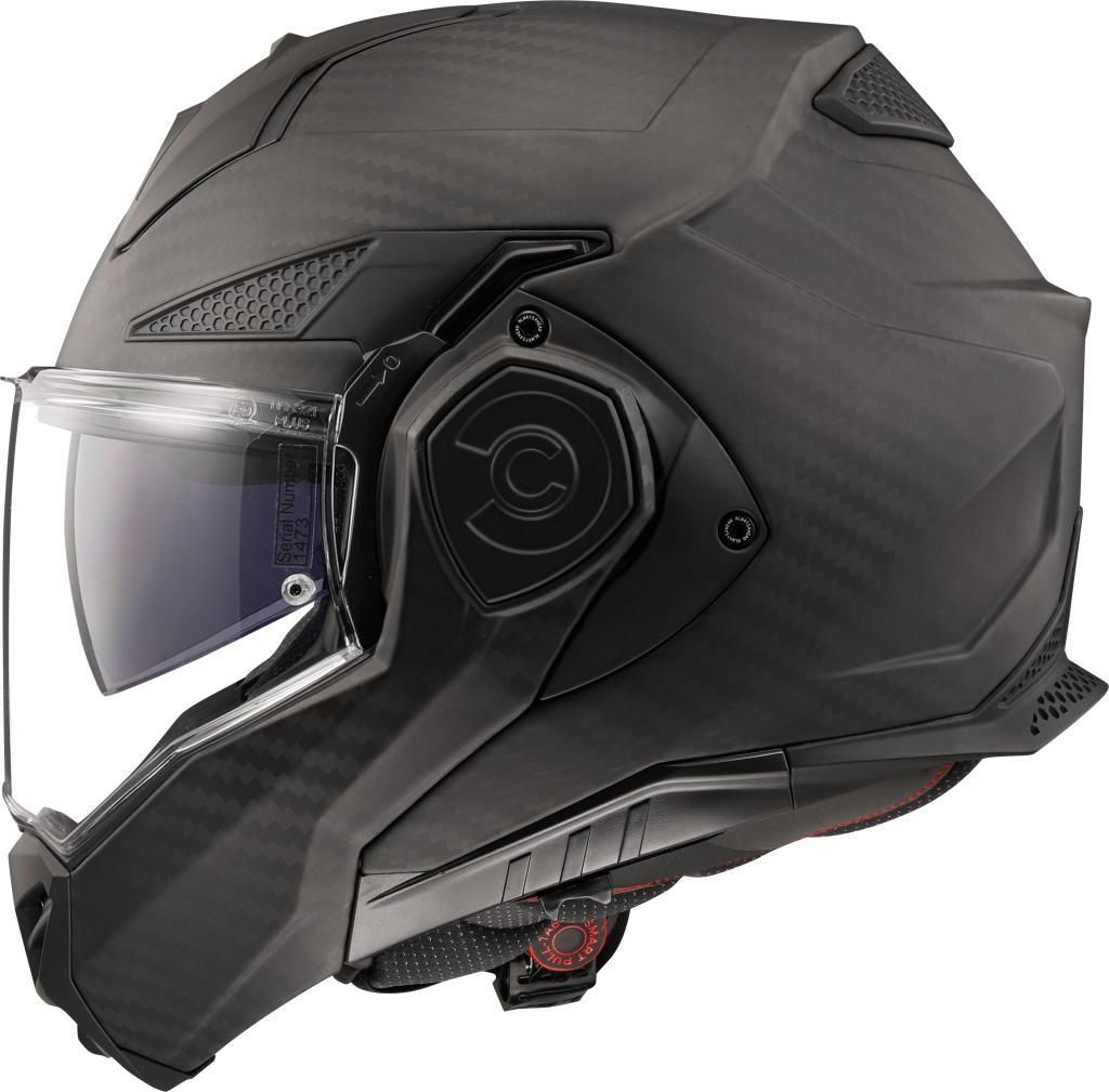 LS2 FF901 ADVANT X SOLID CARBON Klapphelm L in grau/schwarz Produktbild 