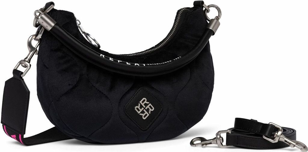 REPLAY Umhängetasche Schultertasche Hobo Bag Black schwarz