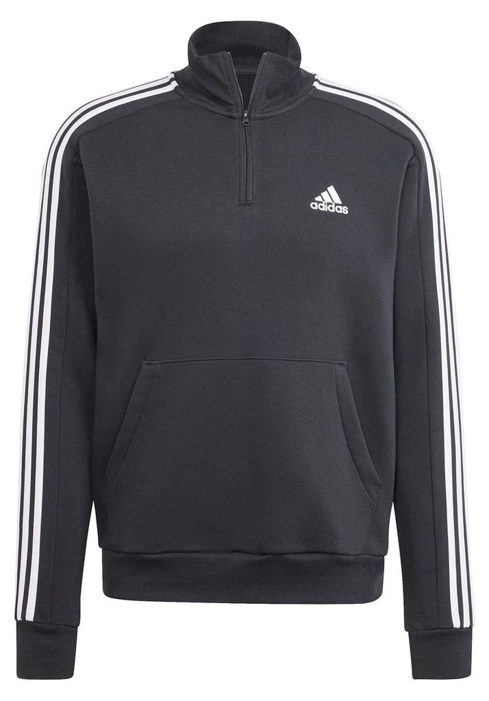 Adidas - Sweatshirt für Herren, mit kurzem Reißverschluss, Langärmlig GT17861 (S) (Schwarz/Weiß)