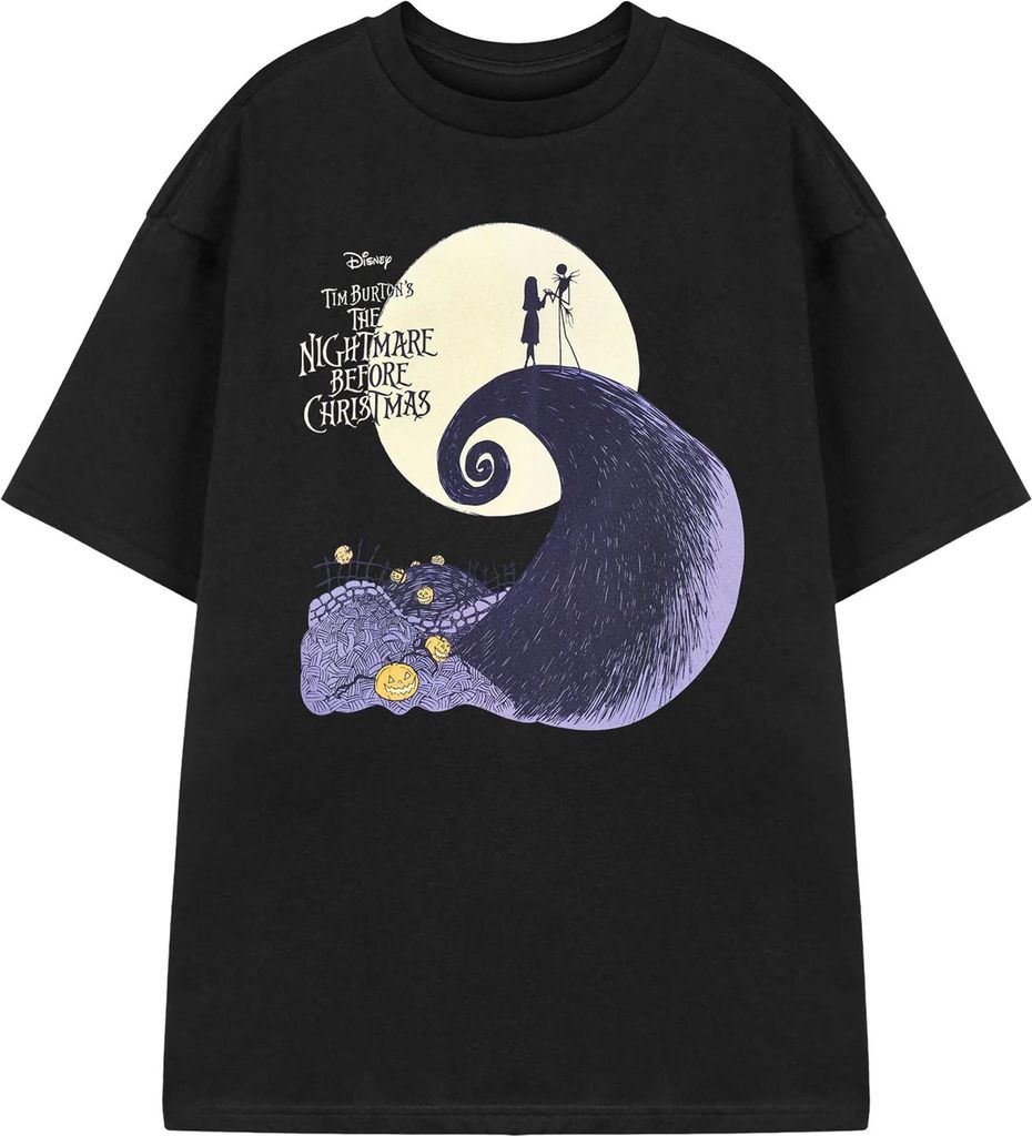 The Nightmare Before Christmas - T-Shirt für Herren/Damen Uni, kurzärmlig NS9437 (L) (Schwarz)