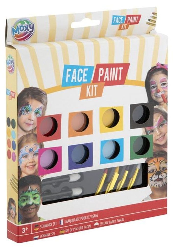 Set colori per il viso Nassau con 9 colori e 4 matite Immagine del prodotto 