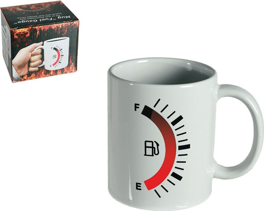 Kaffeetasse Steingut Becher Tankanzeige reagiert auf Wärme Produktbild 