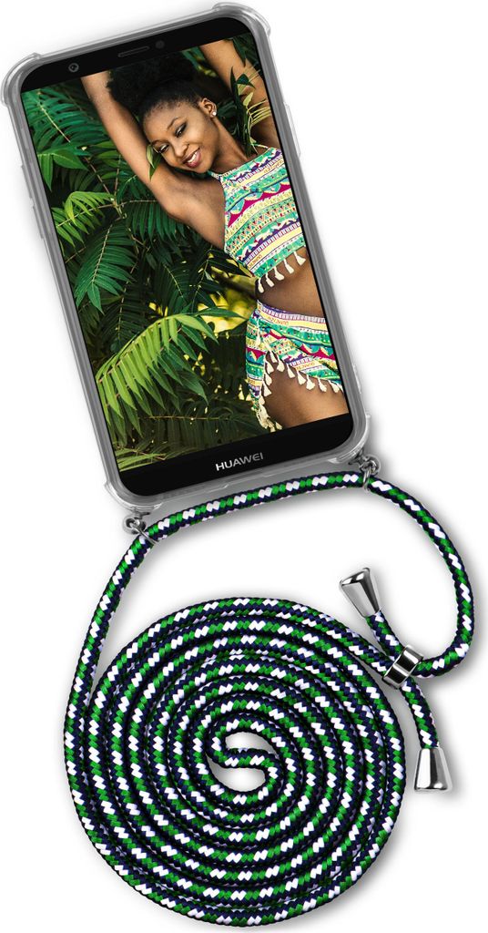 TWIST-Case + TWIST-Cord für Huawei P Smart (2017), Farbe:Mama Africa (Silber)