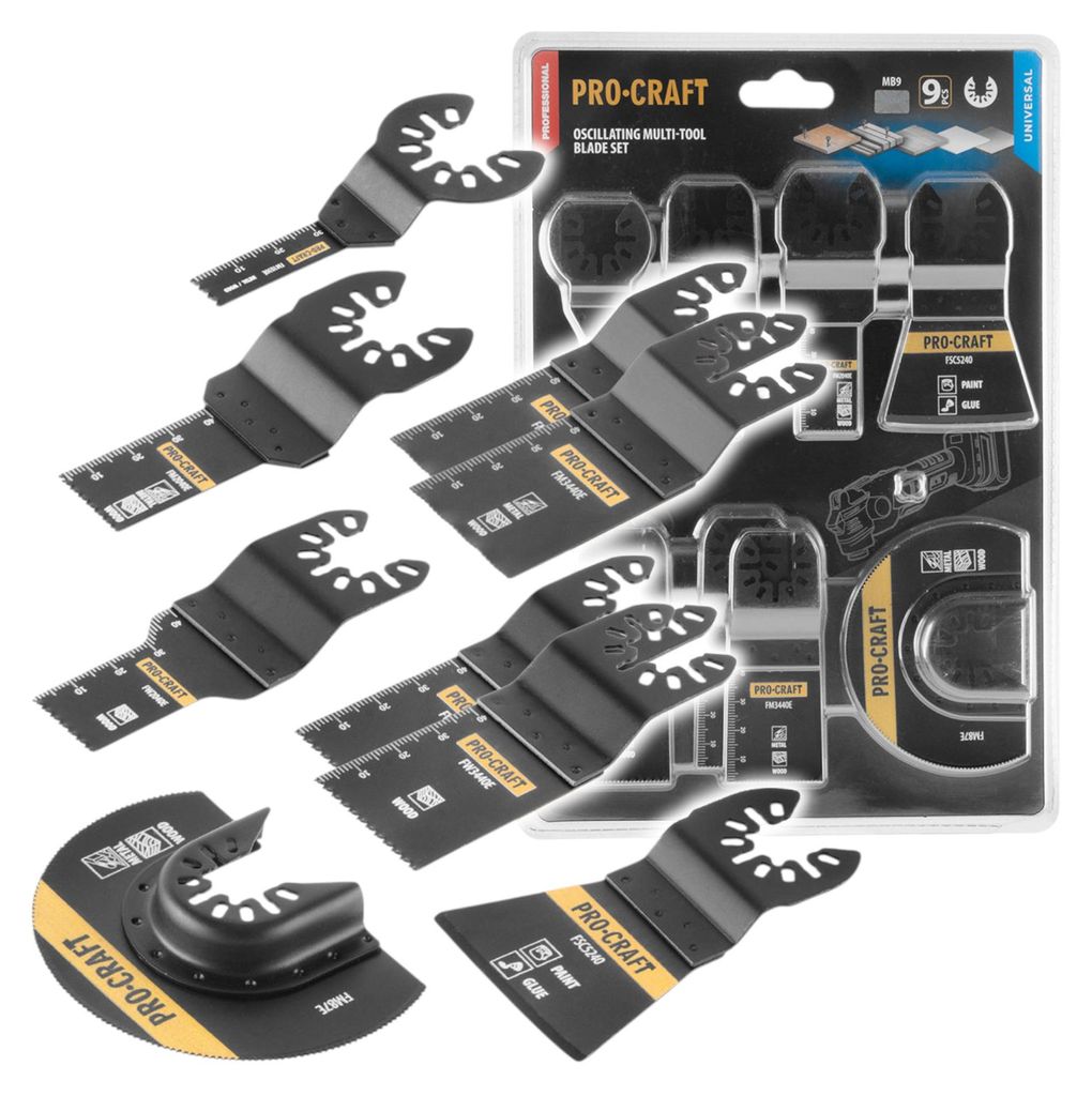 Procraft MB9 Univerzálna sada príslušenstva, 9-dielna, pre Obrázok produktu 