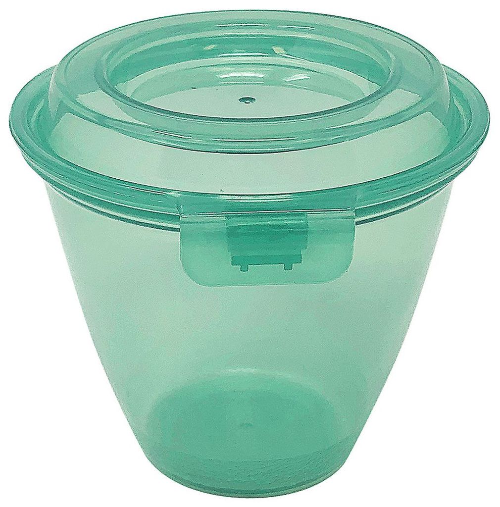 Contacto Mehrweg-Suppenbehälter mit Klapp-Deckel, grün, 175 ml, Ø 9 cm, Essensbox, Menübox, Suppenschüssel