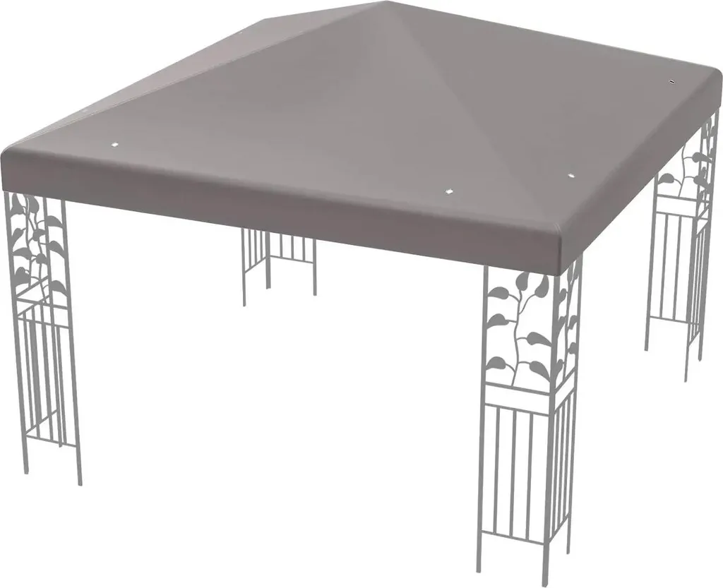 Toit pour pavillon 3x3m en polyester avec drainage et fixations velcro