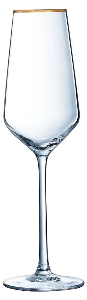 4 Flûtes 23 cl Ultime Bord Or - Cristal d'Arques Image du produit 