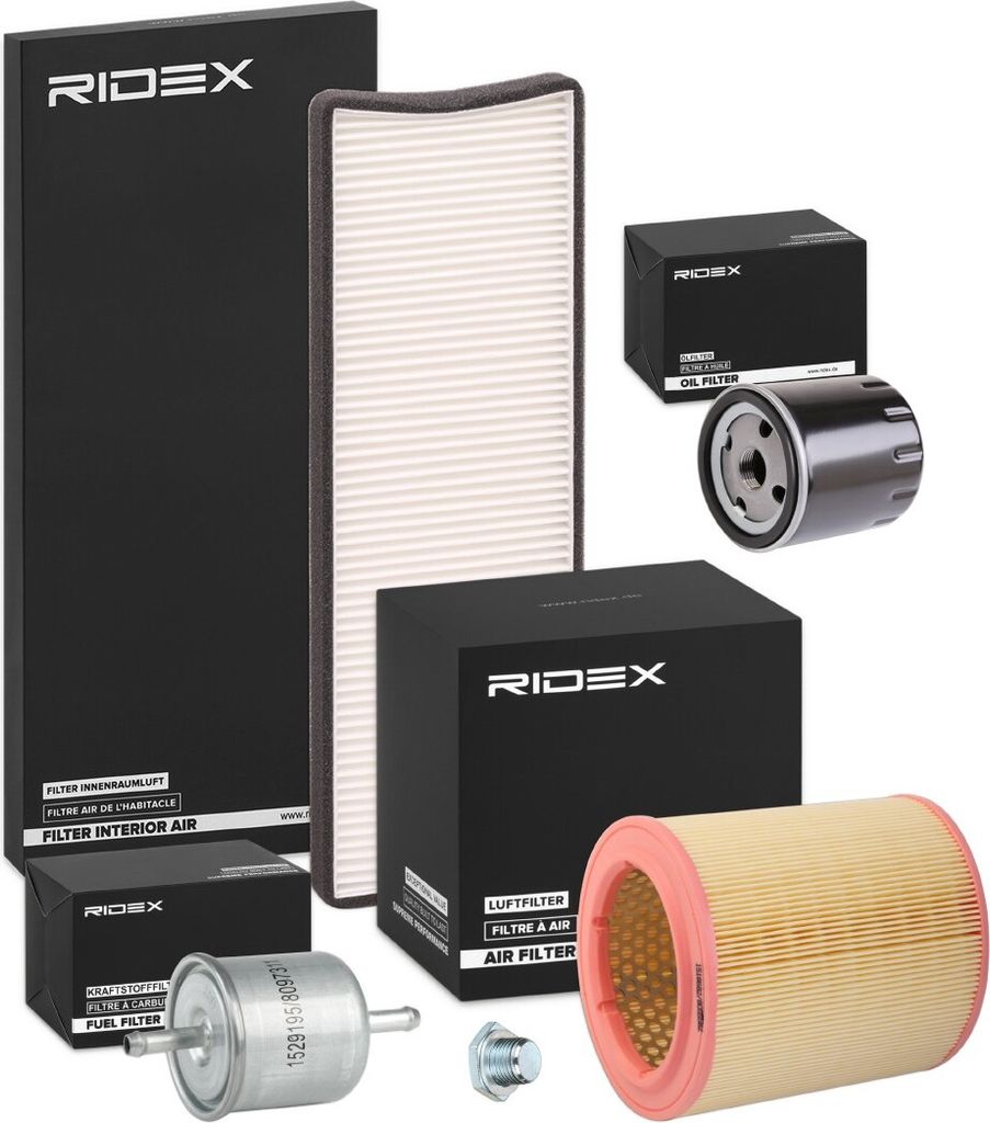 RIDEX Filterset Inspektionspaket Filtersatz passend für PEUGEOT 306 Schrägheck (7A, 7C, N3, N5) 306 Cabriolet (7D, N3, N5) 306 Break (7E, N3, N5)...