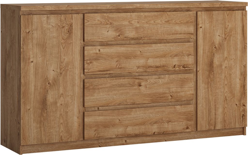 Sideboard 165,4cm in Eiche Nb. mit 4 Schubladen und 1 Tür FORTALEZA-129, B/H/T ca. 165,4/92,9/40 cm