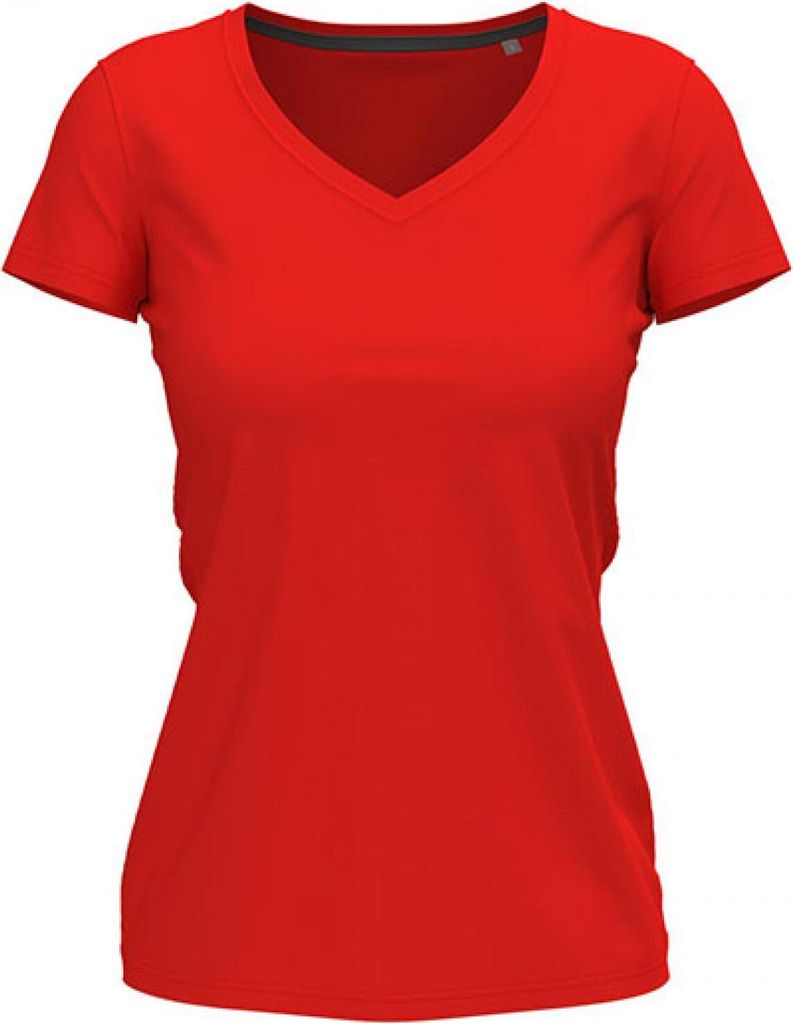 Stedman ST9710 | Women V-Neck Claire Damen T-Shirt - Farbe: Scarlet Red - Größe: XXL