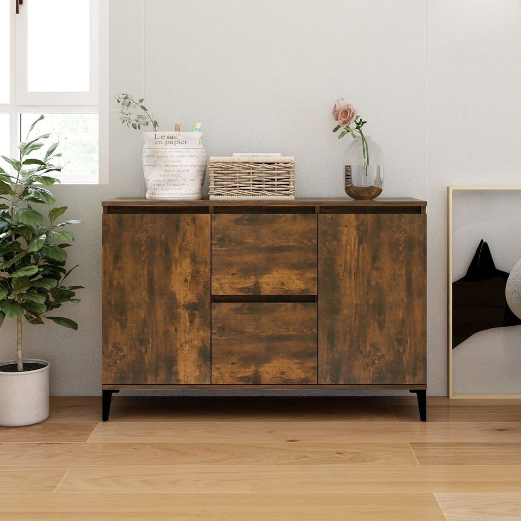 ZMH Sideboard Räuchereiche 104x35x70 cm Holzwerkstoff
