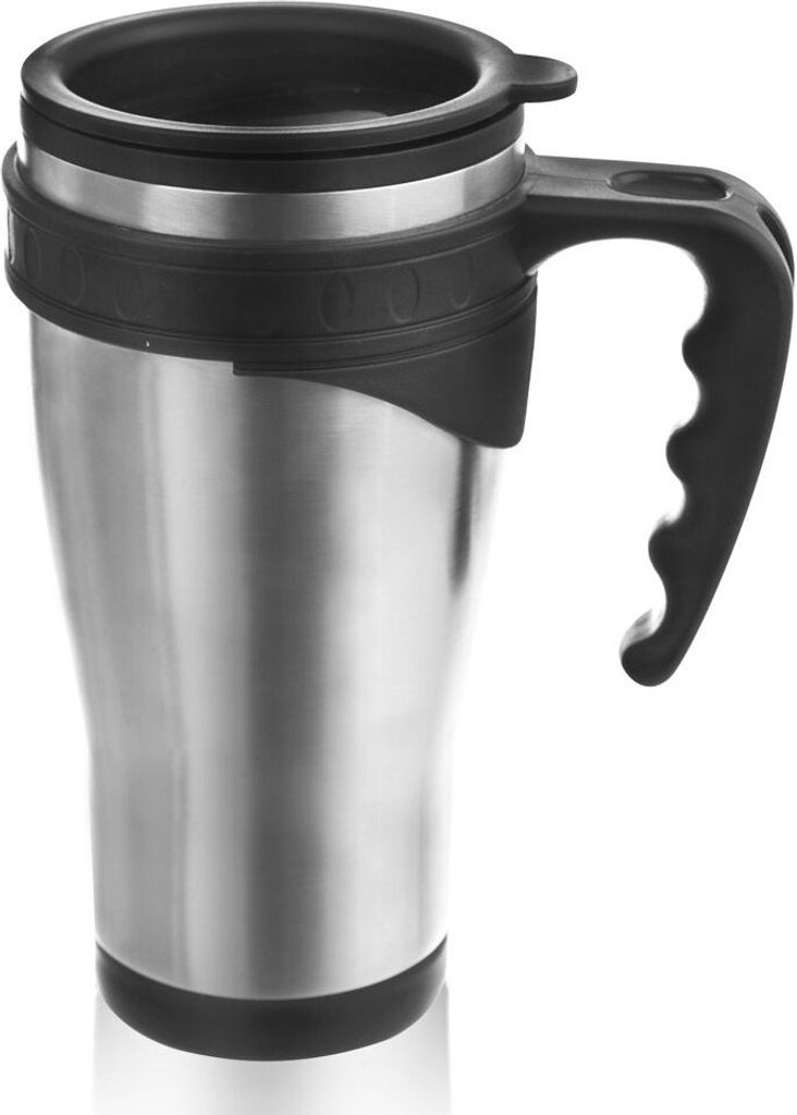 Orion Thermobecher aus Stahl Isolierbecher mit Griff 0,45l Produktbild 