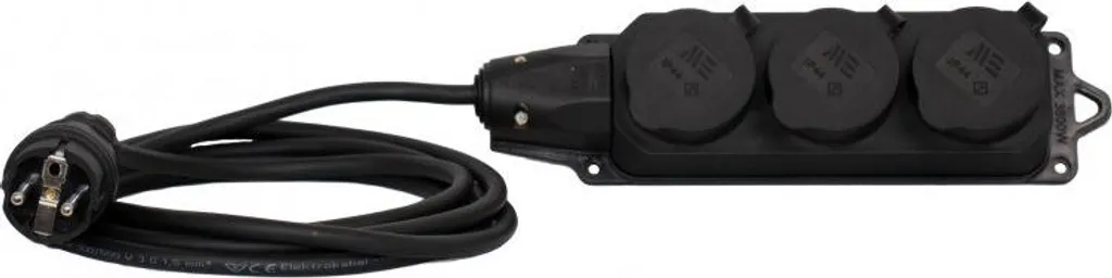 Prolongateur électrique 3m en caoutchouc 3x1,5mm² souple 230V OW