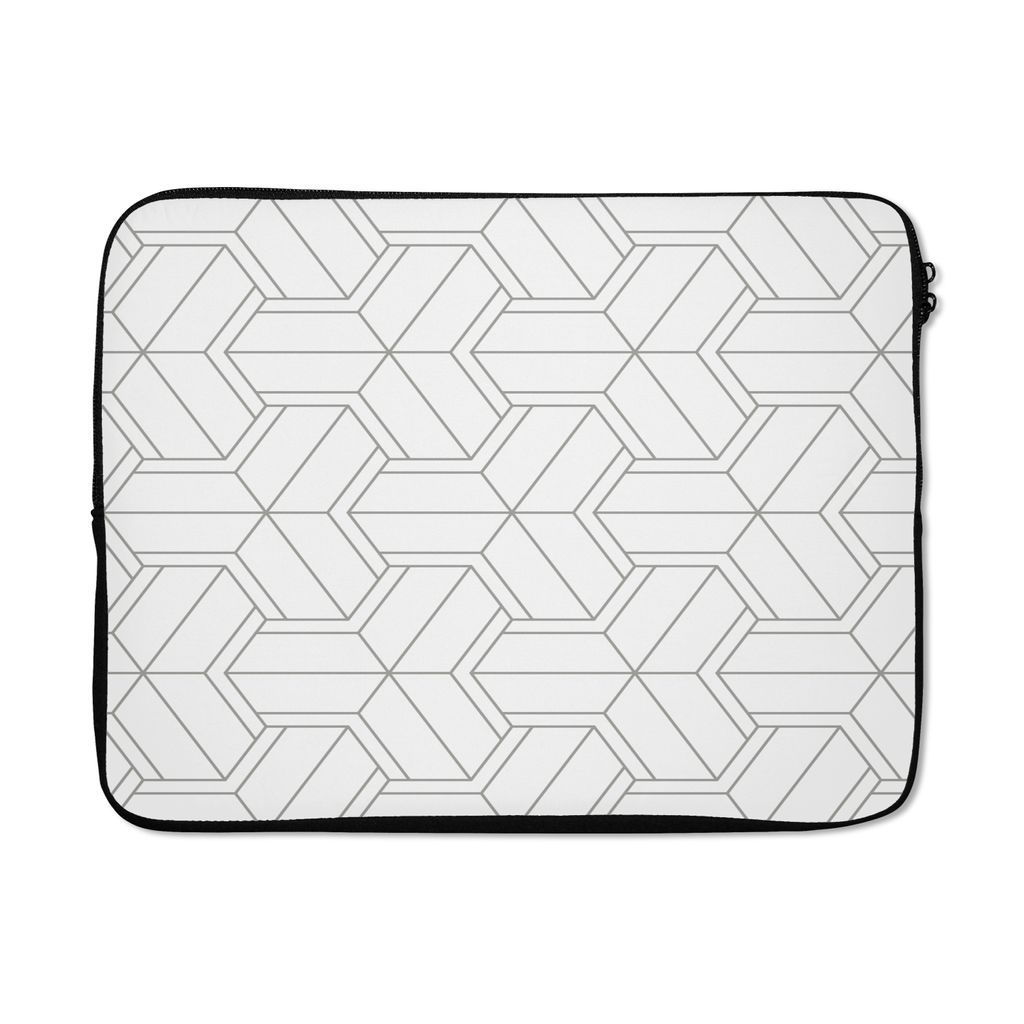 MuchoWow Laptop Hülle 17 Zoll Laptoptasche Gestaltung - Geometrie - Muster - Linie - Zipper - Schutzabdeckung