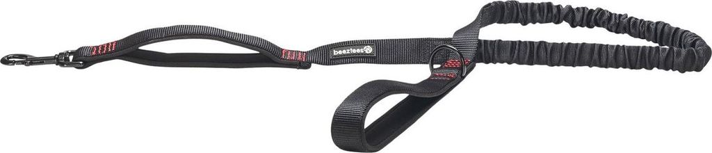 Beeztees Hundeleine Parinca Premium elastisch schwarz, Maße: 120 cm / 25 mm
