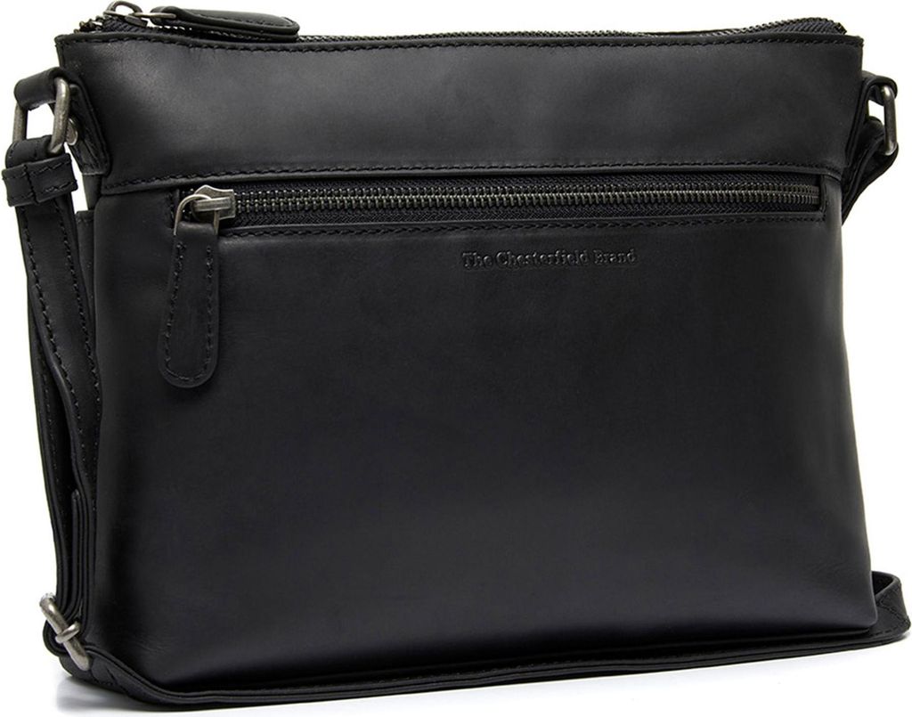 The Chesterfield Brand Leder Umhängetasche Schultertasche Durban Shoulderbag Black schwarz