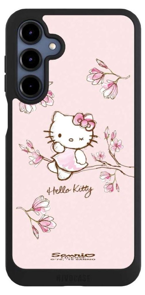 NIVOCASE Handyhülle für Samsung Galaxy A16 5G Hülle NIVOpure Case Schwarz Fanartikel Hanami Hello Kitty